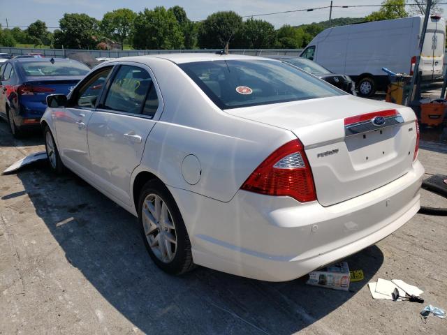 3FAHP0JA4CR412664 - 2012 FORD FUSION SEL WHITE photo 3