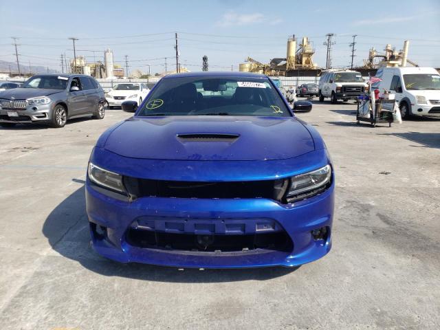 2C3CDXHG3KH638080 - 2019 DODGE CHARGER GT BLUE photo 9