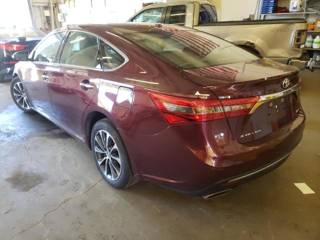 4T1BK1EB5HU244990 - 2017 TOYOTA AVALON XLE BURGUNDY photo 3