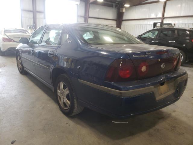 2G1WF52E149122580 - 2004 CHEVROLET IMPALA BLUE photo 3