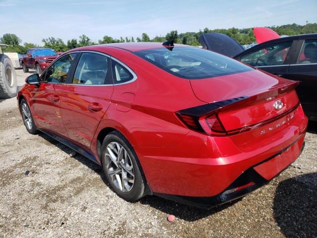 5NPEL4JA1LH047010 - 2020 HYUNDAI SONATA SEL RED photo 3