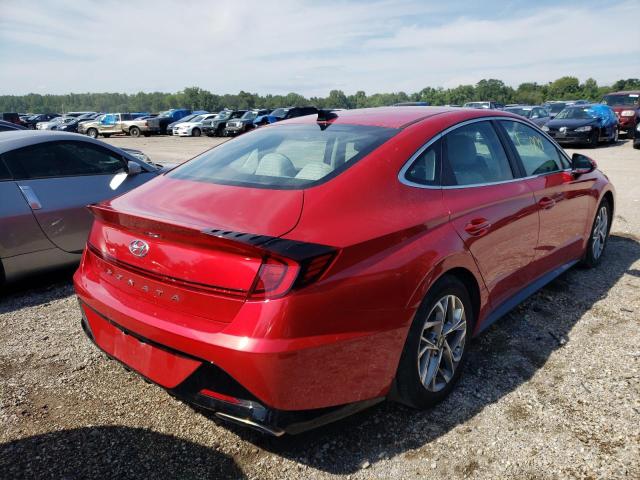 5NPEL4JA1LH047010 - 2020 HYUNDAI SONATA SEL RED photo 4