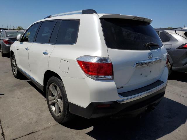 5TDYK3EH0BS049664 - 2011 TOYOTA HIGHLANDER WHITE photo 3