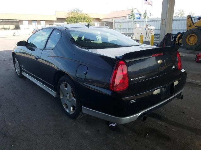 2G1WL15C569319296 - 2006 CHEVROLET MONTE CARL შავი ფოტო 3