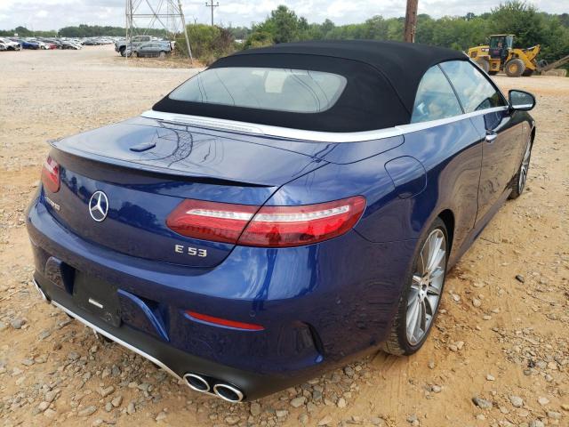 WDD1K6BB6LF126192 - 2020 MERCEDES-BENZ E AMG 53 BLUE photo 4