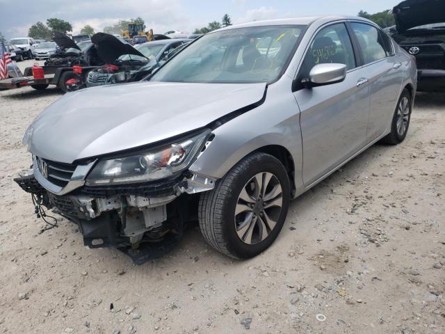 1HGCR2F32EA110714 - 2014 HONDA ACCORD LX SILVER photo 2