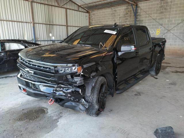 1GCUYEEL1NZ201029 - 2022 CHEVROLET SILVERADO BLACK photo 2