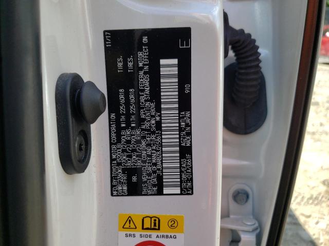 JTJBARBZ8J2158613 - 2018 LEXUS NX 300 BAS 白色 照片 10