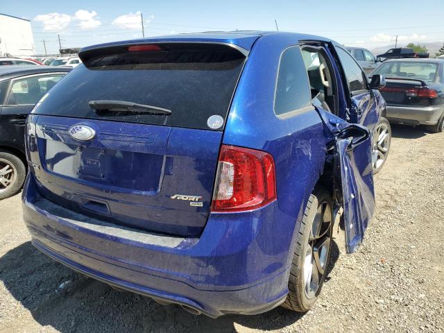 2FMDK4AK7DBB59925 - 2013 FORD EDGE SPORT BLUE photo 4