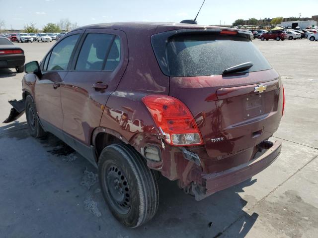 3GNCJKSB1HL196928 - 2017 CHEVROLET TRAX LS MAROON photo 3