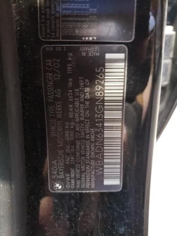 WBADN63413GN89265 - 2003 BMW 540 I AUTOMATIC  照片 10