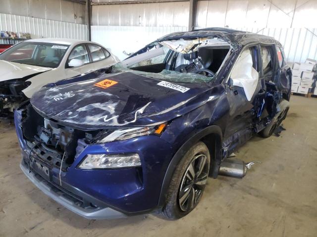 JN8AT3CB0MW236598 - 2021 NISSAN ROGUE SL BLUE photo 2