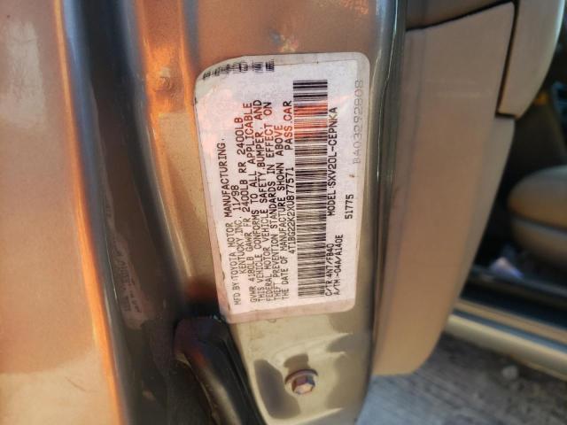 4T1BG22K2XU877571 - 1999 TOYOTA CAMRY CE SILVER photo 10