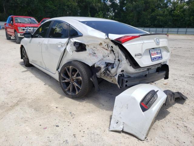 2HGFC2E82LH531763 - 2020 HONDA CIVIC SPOR WHITE photo 3