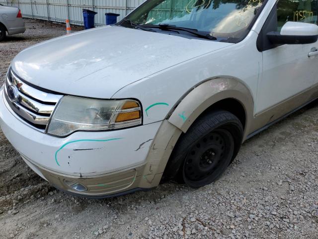 1FMDK07W88GA25555 - 2008 FORD TAURUS X E WHITE photo 9