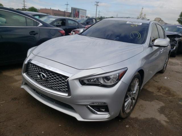 JN1EV7AR7KM555846 - 2019 INFINITI Q50 LUXE SILVER photo 2