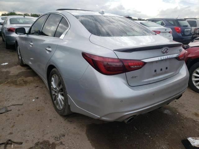 JN1EV7AR7KM555846 - 2019 INFINITI Q50 LUXE SILVER photo 3