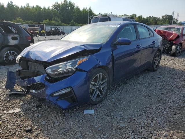 3KPF34ADXKE017375 - 2019 KIA FORTE GT L BLUE photo 2