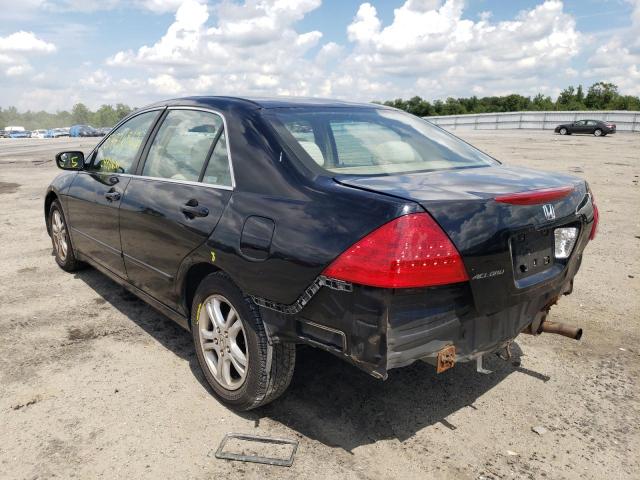 1HGCM56307A107944 - 2007 HONDA ACCORD BLACK photo 3