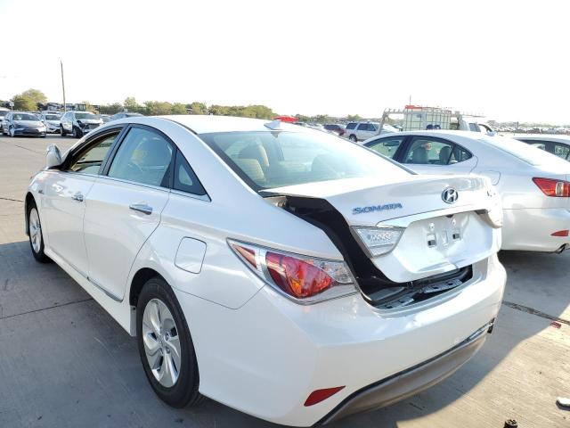 KMHEC4A42FA137414 - 2015 HYUNDAI SONATA HYB WHITE photo 3