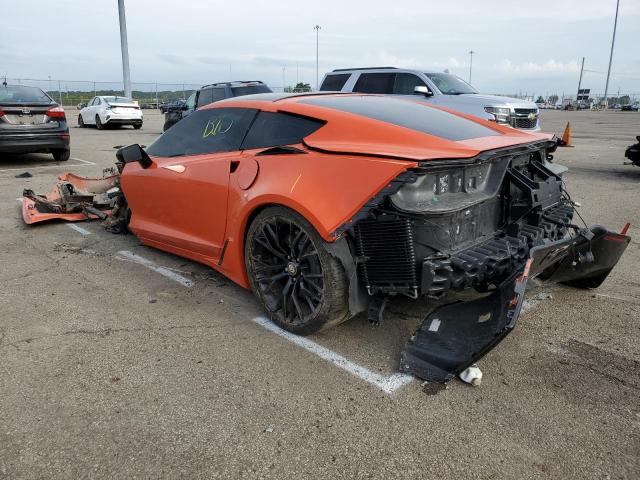 1G1YR2D62K5600701 - 2019 CHEVROLET CORVETTE Z ORANGE photo 3