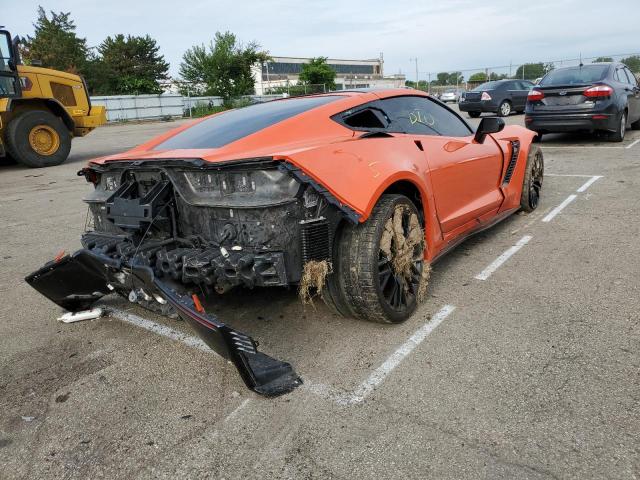 1G1YR2D62K5600701 - 2019 CHEVROLET CORVETTE Z ORANGE photo 4