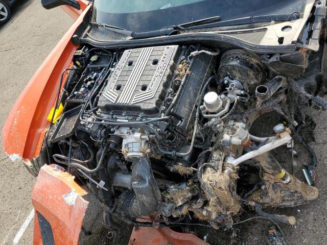 1G1YR2D62K5600701 - 2019 CHEVROLET CORVETTE Z ORANGE photo 7