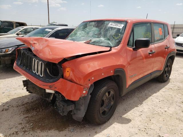 ZACCJAAT1FPC31887 - 2015 JEEP RENEGADE S ORANGE photo 2