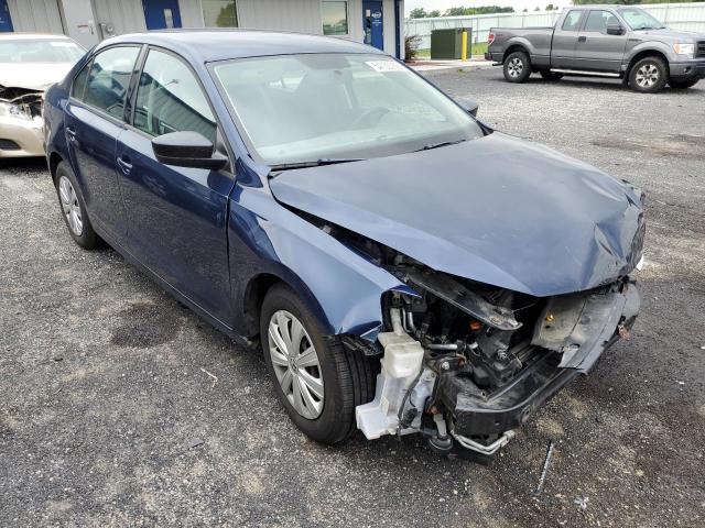 3VW1K7AJ9EM440802 - 2014 VOLKSWAGEN JETTA BASE BLUE photo 1