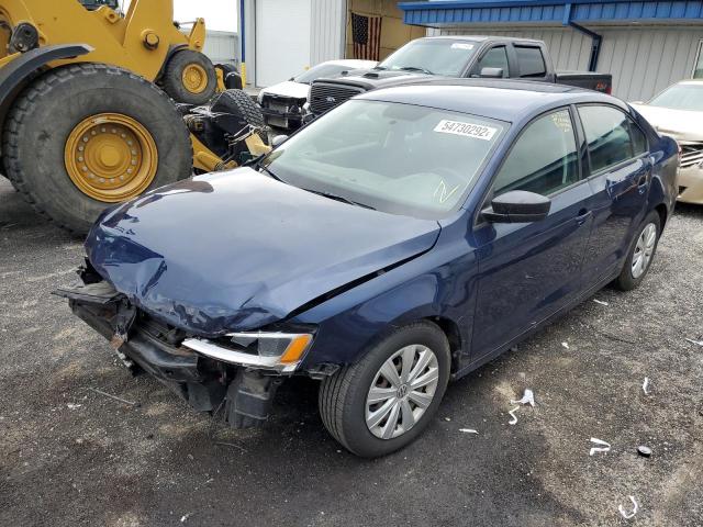 3VW1K7AJ9EM440802 - 2014 VOLKSWAGEN JETTA BASE BLUE photo 2