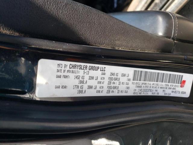 1C4RDJDG3DC675614 - 2013 DODGE DURANGO CR BLACK photo 10