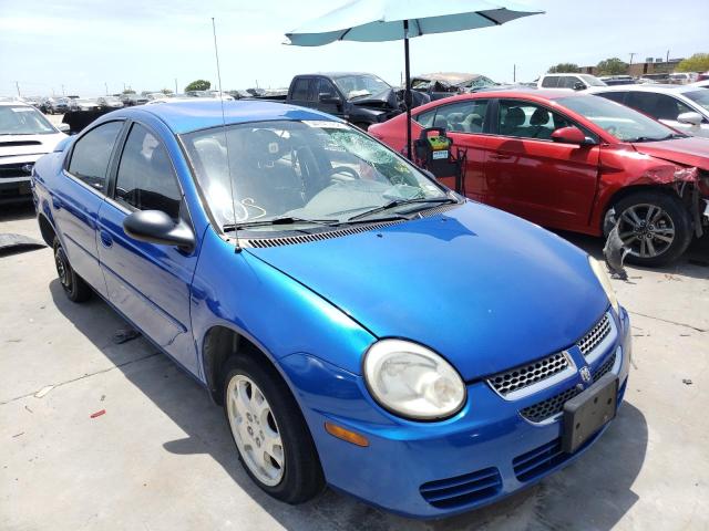 1B3ES56CX5D127144 - 2005 DODGE NEON SXT BLUE photo 1