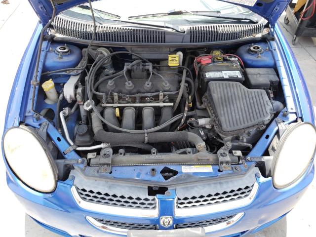 1B3ES56CX5D127144 - 2005 DODGE NEON SXT BLUE photo 7