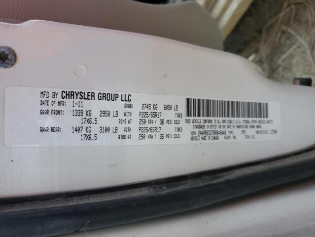 2A4RR6DG7BR649448 - 2011 CHRYSLER TOWN & COU WHITE photo 10