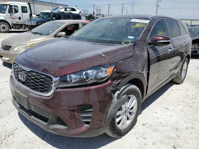 5XYPG4A33KG445534 - 2019 KIA SORENTO L MAROON photo 2