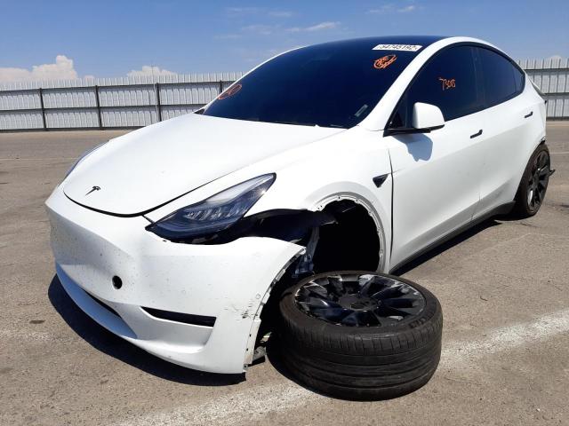 5YJYGDEE6LF037327 - 2020 TESLA MODEL Y أبيض صورة 2