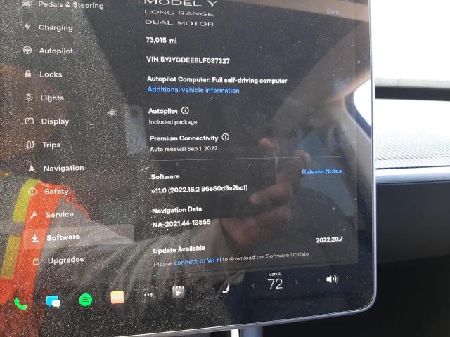 5YJYGDEE6LF037327 - 2020 TESLA MODEL Y أبيض صورة 8