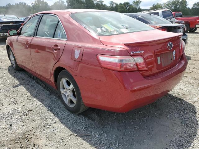 4T1BE46K17U004728 - 2007 TOYOTA CAMRY CE RED photo 3