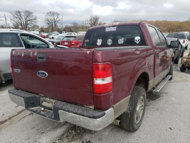 1FTRW12W95KE90933 - 2005 FORD F150 SUPER MAROON photo 4