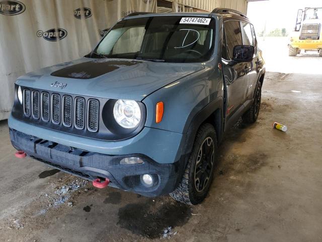 ZACCJBCB7HPF81599 - 2017 JEEP RENEGADE T GRAY photo 2