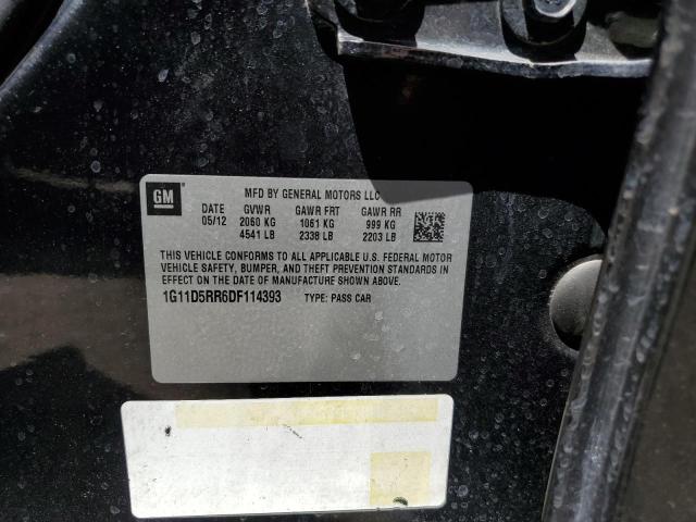 1G11D5RR6DF114393 - 2013 CHEVROLET MALIBU 1LT გრაფიტი ფოტო 10