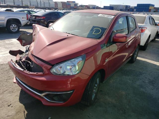ML32A3HJ2KH014803 - 2019 MITSUBISHI MIRAGE ES RED photo 2