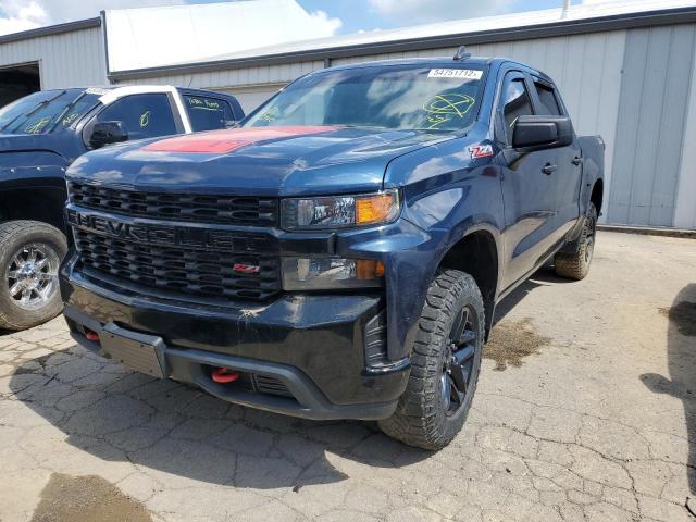 1GCPYCEFXKZ366892 - 2019 CHEVROLET SILVERADO BLUE photo 2