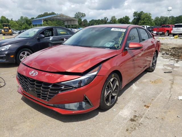 KMHLP4AG1MU113137 - 2021 HYUNDAI ELANTRA LI RED photo 2