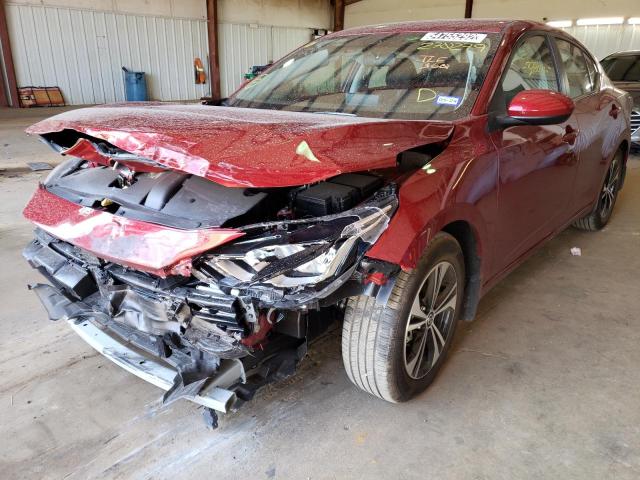 3N1AB8CV7NY270279 - 2022 NISSAN SENTRA SV RED photo 2