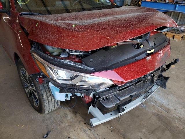 3N1AB8CV7NY270279 - 2022 NISSAN SENTRA SV RED photo 9