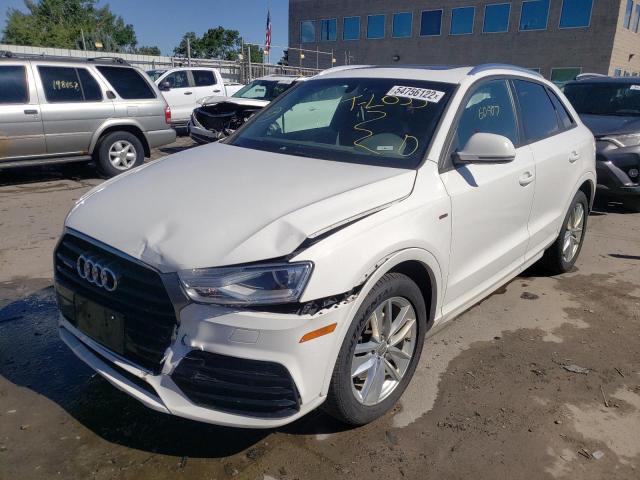 WA1ECCFS9JR027955 - 2018 AUDI Q3 PREMIUM WHITE photo 2