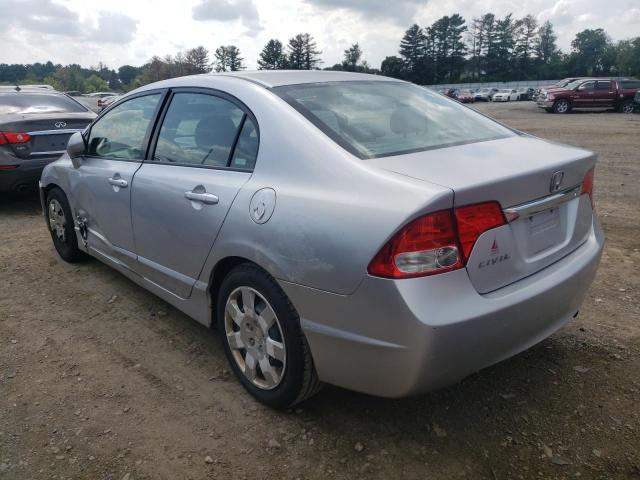 2HGFA15589H506705 - 2009 HONDA CIVIC LX SILVER photo 3