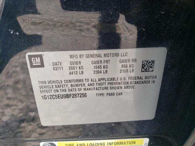 1G1ZC5EU9BF287256 - 2011 CHEVROLET MALIBU 1LT 黑色 照片 10