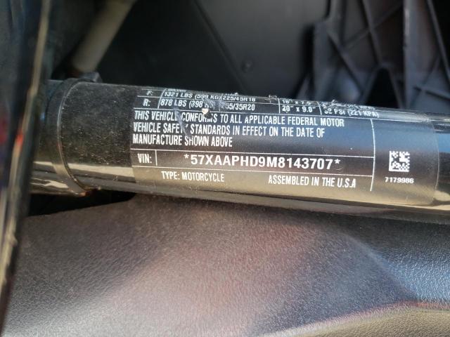 57XAAPHD9M8143707 - 2021 POLARIS SLINGSHOT BLUE photo 10